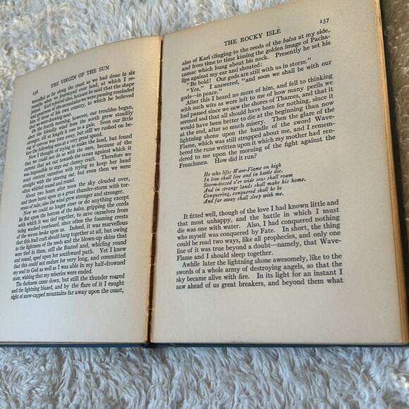 The Virgin of the Sun H. Rider Haggard Vintage 1922 first edition Fair HC - Picture 7 of 10